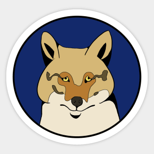 Funny Animal Graphic Design - Sad Fox Sticker